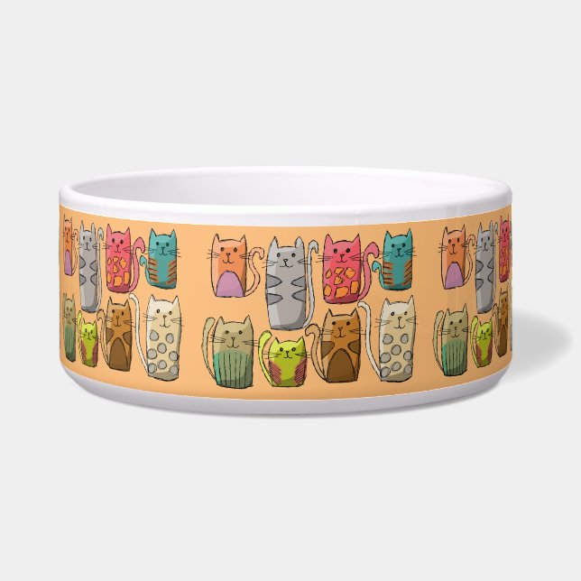 Écuelle Cute Cats Cartoon Bowl (Devant)
