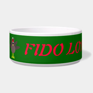 Écuelle Cute Christmas Turquie Personnalisable Chien Bowl