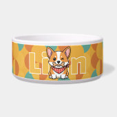Écuelle Cute Corgi Dog Bowls, Funny Pattern Puppy  (Devant)