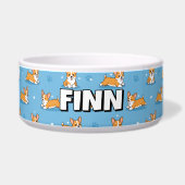 Écuelle Cute Corgi Dog Bowls | Personalized Puppy (Devant)