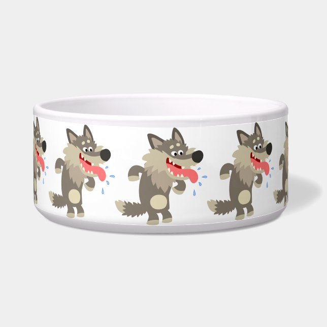Écuelle Cute Famille Cartographié Wolf Dog Bowl (Devant)