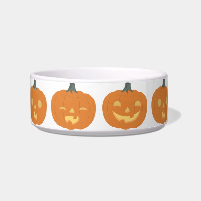 Écuelle Cute Halloween Jack OLantern Ceramic Pet Bowl (Devant)