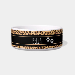 Écuelle Cute Leopard Empreintes de pattes Personnalisé An