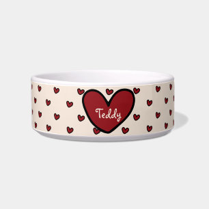 Écuelle Cute Sweet Heart Motif Animaux de compagnie Fourni