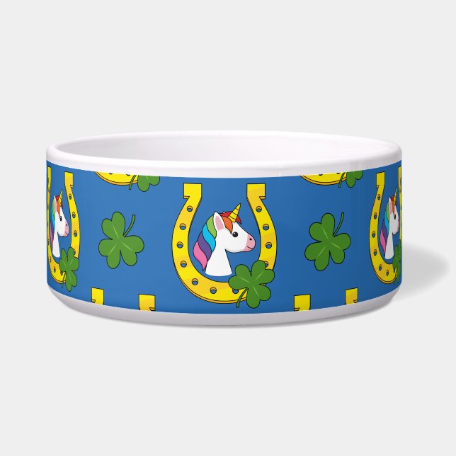 Écuelle Cute Unicorn sur le Motif de la Saint Patrick (Devant)