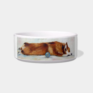 Écuelle cuvette d'animal familier de corgi de gallois de