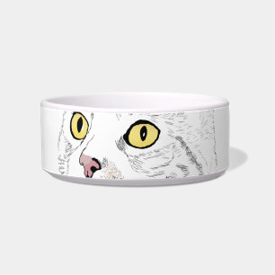 Écuelle Cuvette d'animal familier de dessin de chat