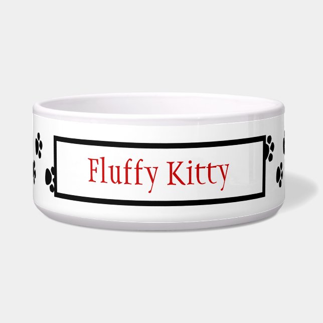 Écuelle Cuvette d'animal familier d'empreintes de pattes (Devant)