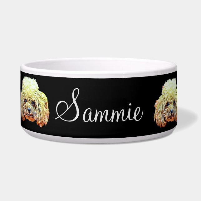 Écuelle Cuvette de chien de caniche de jouet (Devant)