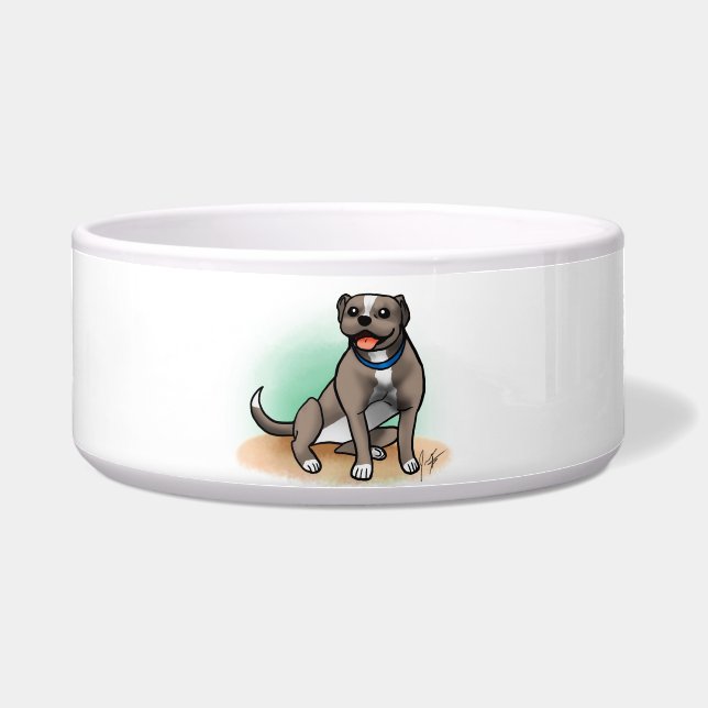 Écuelle Cuvette de chien de Pitbull (Devant)
