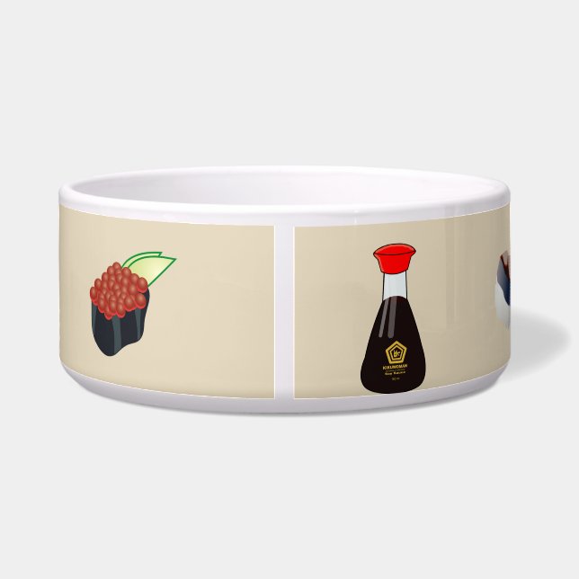 Écuelle Cuvette de chien de sushi (Dos)