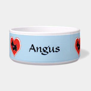 Écuelle Cuvette de chien personnalisée par coeur de