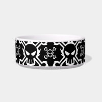 Cuvette de crâne et d'animal familier de Crossbone