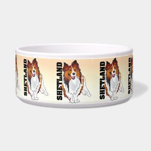 Écuelle Cuvette de Kibble de chien de berger de Shetland