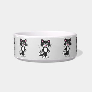 Écuelle cuvette de nourriture pour chat tuxedo