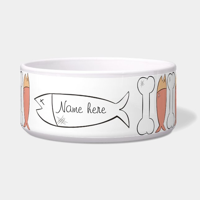 Écuelle Cuvette de poissons et d'os - GRANDE (Devant)