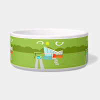 Cuvette en céramique de chien de rétro Chambre de