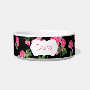 Écuelle Cuvette florale personnalisée de roses roses - no