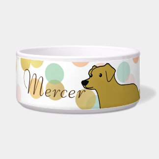 Écuelle Cuvette jaune d'animal familier de golden