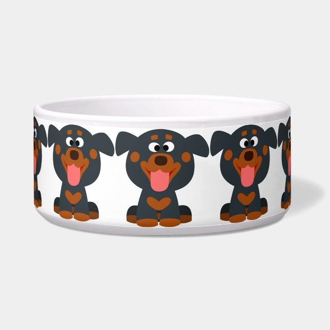 Écuelle Cuvette mignonne de chien de rottweiler de bébé de (Devant)