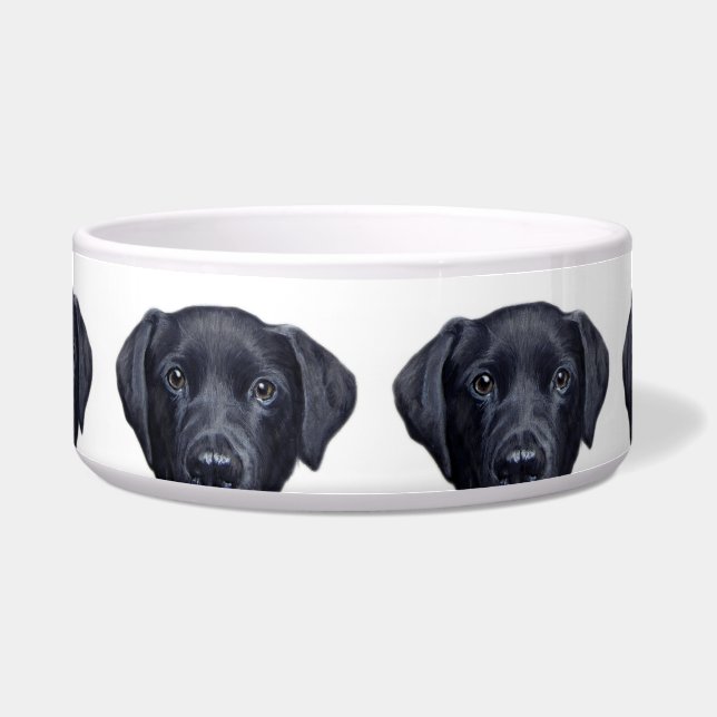 Écuelle Cuvette noire de l'eau de labrador retriever (Devant)
