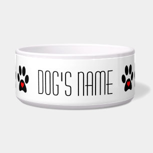 Écuelle Cuvettes personnalisées de chien - empreintes de