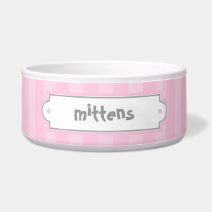 Écuelle Cuvettes roses d'animal familier de motif de