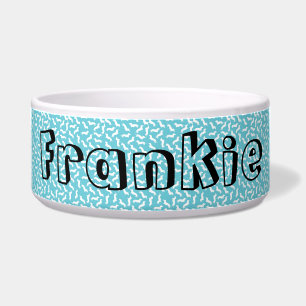 Écuelle Dachshund bleu et blanc