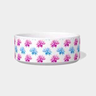 Écuelle Dahlia Rose, Dahla Bleue, Motif Floral, Fleurs