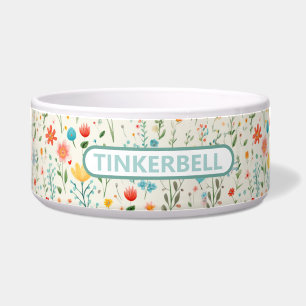 Écuelle Dainty Fleurs Sauvages Céramique Pet Bowl