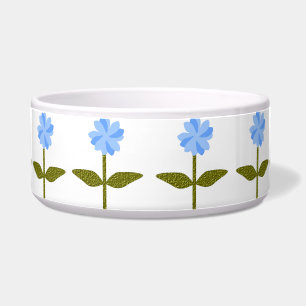 Écuelle Daisy Flower Joli Bleu Chien Bowl