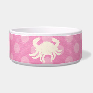 Écuelle Dans le bol de nourriture pour chien Crabe à pois