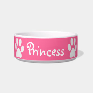 Écuelle ~ d'empreinte de patte avec le nom d'animaux