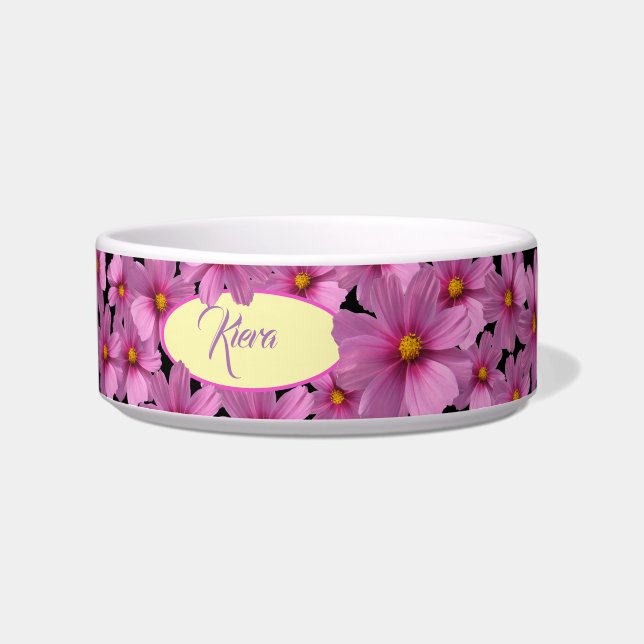 Écuelle Design de fleurs de cosmos pourpre sur un Arrière  (Devant)