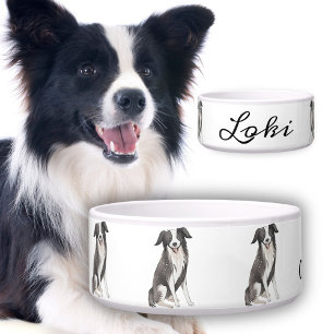 Écuelle Dessin de Border Collie Nom du chien