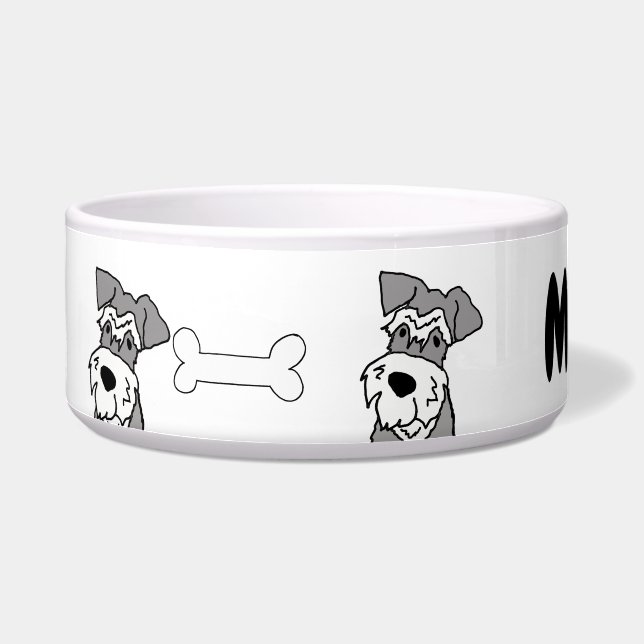 Écuelle Dessin de Schnauzer Dog (Gauche)