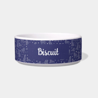 Écuelle Dog Constellation Blue And White Pattern Monogram