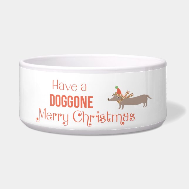 Écuelle Doggone Joyeux Noël (Devant)