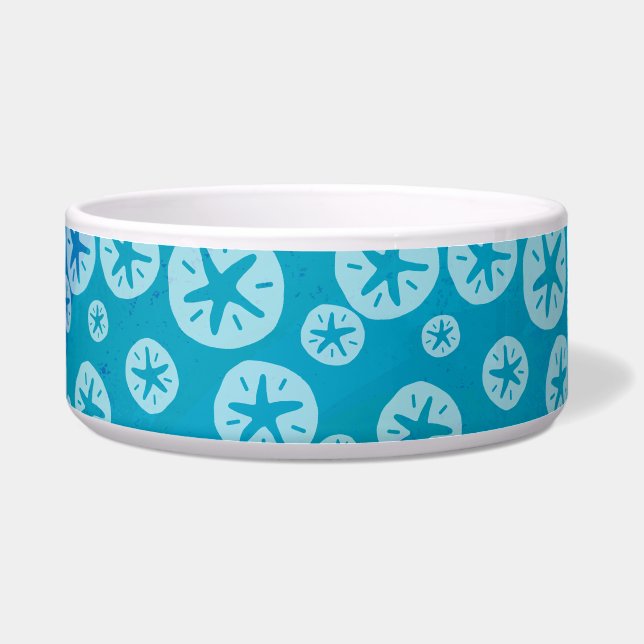 Écuelle Dollar de sable blanc et Motif bleu (Devant)