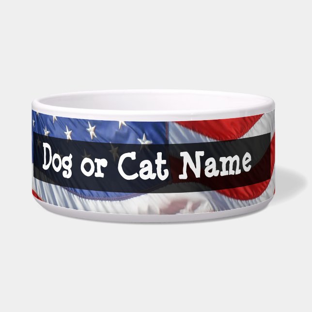 Écuelle Drapeau américain, ondulant en vent (Gauche)