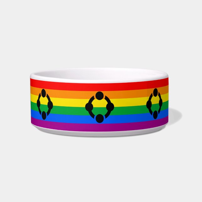 Écuelle Drapeau de fierté de niche arc-en-ciel (Devant)