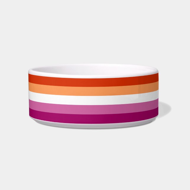 Écuelle Drapeau de fierté lesbienne (5 bandes) (Devant)