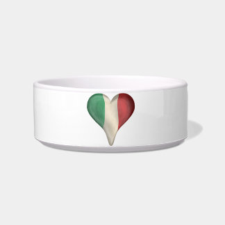Écuelle Drapeau italien à un coeur