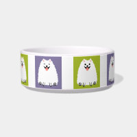 Drôle Blanc Poméranien Cartoon Chien Cute Pommie