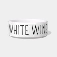Drôle blanc Vin chien céramique poêle Bowl