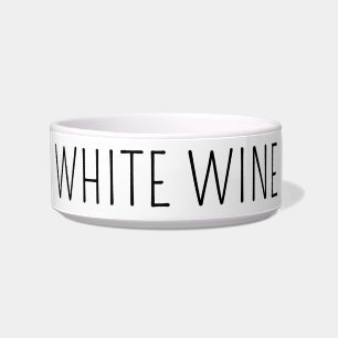 Écuelle Drôle blanc Vin chien céramique poêle Bowl