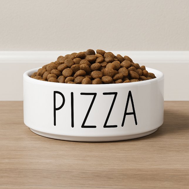 Écuelle Drôle chien de pizza (Funny Pizza Dog Bowl)