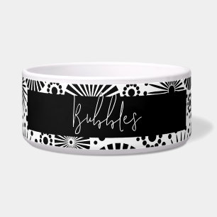 Écuelle Éclatement d'étoile géométrique noir et blanc mode