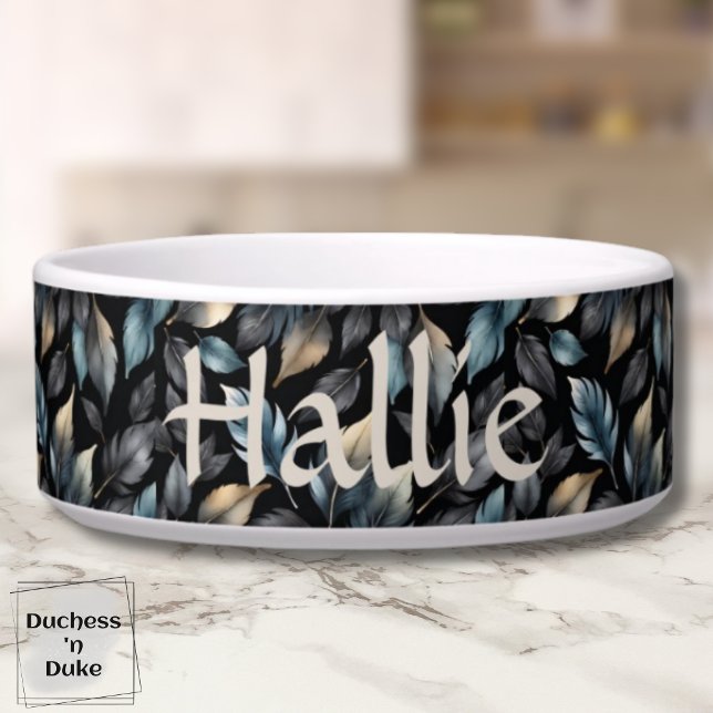 Écuelle Elegant Metallic Botanical Leaves Personalized (Elegant Metallic Botanical Leaves Personalized Bowl)