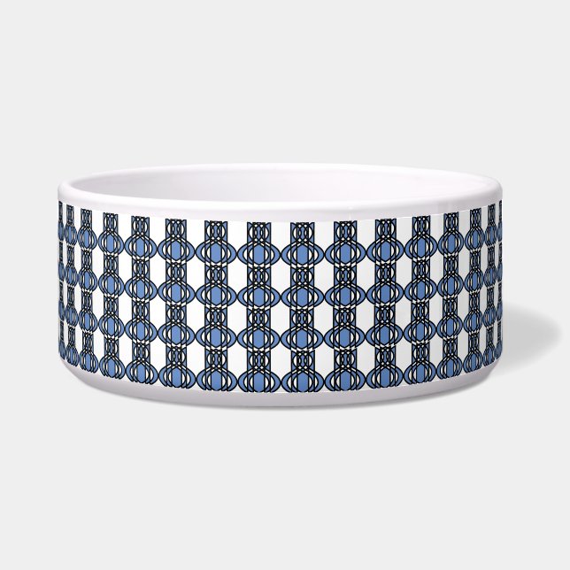 Écuelle Elégant Mod Blue Abstrait Scarab Motif (Devant)